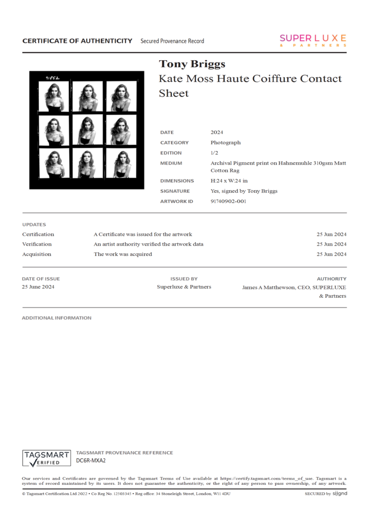 LWK1496 - Kate Moss Haute Coiffure Conta... by Tony Briggs • Print 1 of 2 conv 1