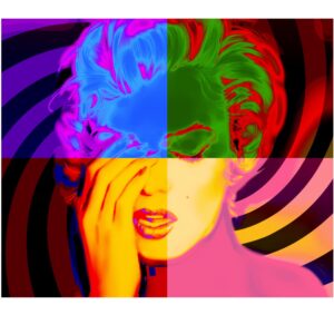 Marilyn Split Collage with Swirl